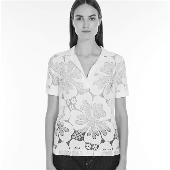 Max Mara Studio Romeo Polo Lace Skjorte, Camel